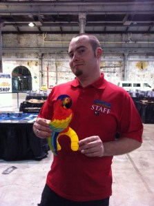 Josh with parrot