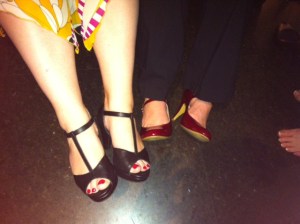 Kate and Bek's sore feet.