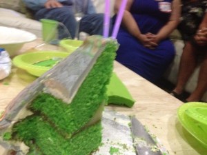 ufo green cake