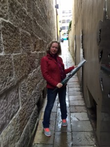 Me, with attitude and umbrella at The Rocks